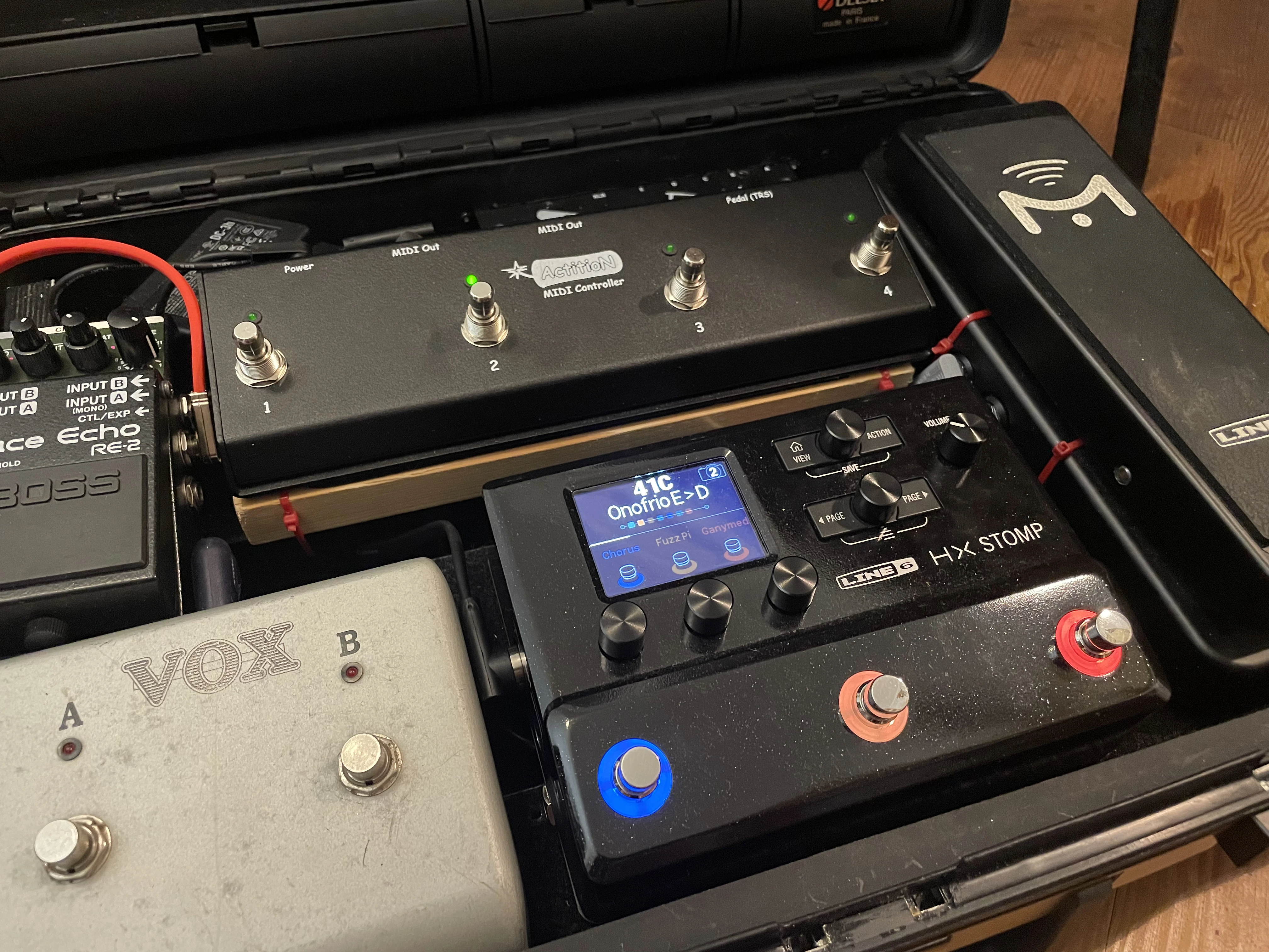 All the pedals set together